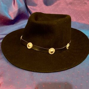 Elegant Black Hat with Silver Accents
